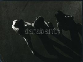 cca 1963 Kortárs fotóművészeti alkotások, 4 db feliratozott, vintage fénykép, 24x18 cm