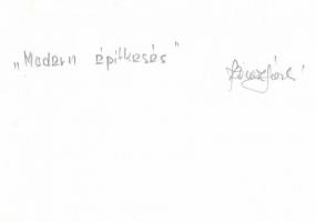 cca 1980 Kortárs fotóművészeti alkotások, 3 db feliratozott, vintage fénykép, 17x24 cm és 15x22 cm