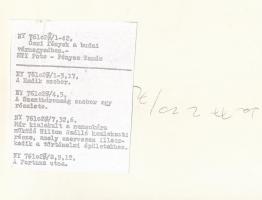 cca 1975 Budapesti városképek, életképek, 4 db vintage fotó, három feliratozott, 18x23,5 cm 16x24 cm