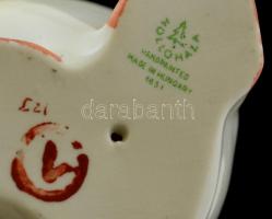 Hollóházi liba, kézzel festett, jelzett, hibátlan, m:21 cm