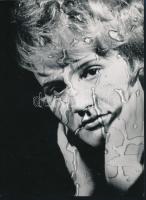 cca 1974 Portrék másképpen, 4 db feliratozott vintage fotóművészeti alkotás, 18x24 cm és 23x17 cm