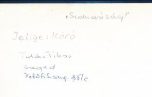 cca 1974 Portrék másképpen, 4 db feliratozott vintage fotóművészeti alkotás, 18x24 cm és 23x17 cm