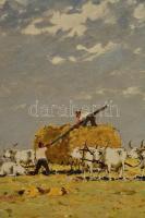 Csillag József (1894-1977): Betakarítás. Olaj, vászon. jelzett, keretben  60×80 cm