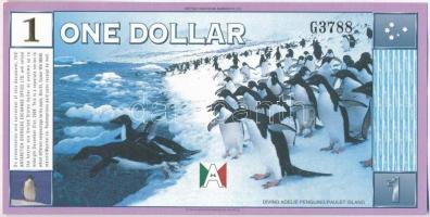 Antarktisz 1999. 1$ emlékkiadás "Antarctica Overseas Exchange Office Ltd." T:I Antarctica ...
