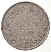 Franciaország 1846A 5Fr Ag "I. Lajos Fülöp" (24,87g) T:2,2- ph.
France 1846A 5 Francs Ag ...