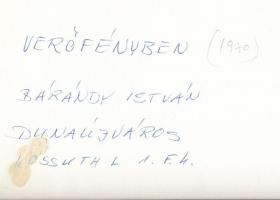 cca 1975 Kortárs fotóművészeti alkotások, 3 db feliratozott vintage fénykép, 24x18 cm és 17x21 cm kö...