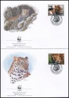 WWF: Leopárd sor 4 db FDC WWF Leopard set 4 FDC