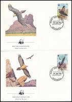 WWF Bearded vulture set 4 FDC WWF: Szakállas saskeselyű sor 4 db FDC