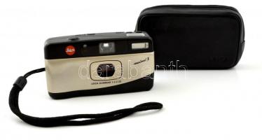 Leica mini 3 filmes automata fényképezőgép Summar 1:3.2/32 objektívvel, eredeti tokjában, leírással, elemcserére szorul, jó állapotban / Leica mini 3 35 mm film camera, with original case, manual, in good condition