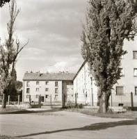 cca 1965 Kecskeméti városképek, 13 db szabadon felhasználható vintage negatív, 6x6 cm