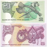 Pápua Új-Guinea 1996. 2K + 2007. 5K T:I 
Papua New Guinea 1996. 2 Kina + 2007. 5K C:UNC