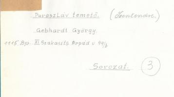 cca 1980 Gebhardt György (1910-1993): Sírjelek I-II., feliratozott vintage fotóművészeti alkotások, ...