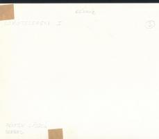 cca 1983 Péntek László: Lakótelepen I-II., feliratozott vintage fotóművészeti alkotások, 18x24 cm