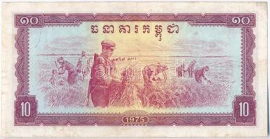 Kambodzsa / Vörös Khmer kiadás 1975. 10R TII,II-
Cambodia / Khmer Rouge Issue 1975. 10 Riels C:XF,V...