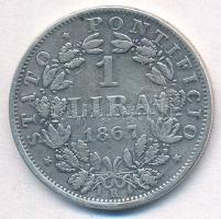 Olasz Államok / Pápai Államok 1867R 1L Ag "IX. Pius" T:2-
Italian States / Papal States 1...