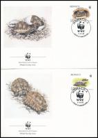 WWF: Görög teknős sor 4 db FDC WWF Greek turtle set 4 FDC