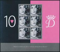 Princess Diana mini sheet set Diana hercegnő halálának 10. évfordulója kisívsor