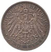Német Államok / Poroszország 1901A 2M Ag "200 éves a királyság" (11,07g) T:1-,2 kis k.  
...
