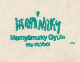 Hornyánszky hagyatéki pecsét jelzéssel: 3 db fej rajz, toll, papír, 30×20 cm