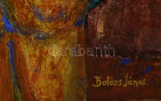 Balázs jelzéssel: Zöld szoknyás nő. Olaj, karton, keretben, 47×36 cm