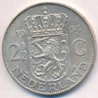 Hollandia 1964. 2 1/2G Ag "I. Julianna" T:2
Netherlands 1964. 2 1/2 Gulden Ag "Julia...