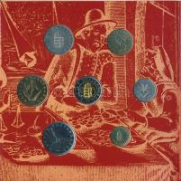 2001. 1Ft-100Ft (7xklf) forgalmi sor dísztokban, "Magyarország pénzérméi" sorozat T:BU pat...