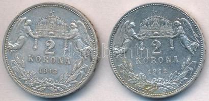 1912KB 2K Ag + 1913KB 2K Ag "Ferenc József" T:2