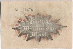 Németország / Weimari Köztársaság / Rattber(?) 1923. 50.000.000.000M szükségpénz szárazpecséttel T:III- kis szakadás Germany / Weimar Republic / Rattber(?) 1923. 50.000.000.000 Mark necessity note with embossed stamp C:VG small tear