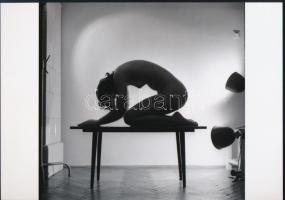 cca 1969 A dohányzóasztal legszebb dísze, 3 db szolidan erotikus fénykép, vintage negatívokról készü...