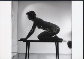 cca 1969 A dohányzóasztal legszebb dísze, 3 db szolidan erotikus fénykép, vintage negatívokról készü...