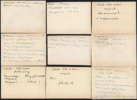 cca 1933 Fényképek Kerényi Jenő szobrász festőművész alkotásairól és ő magáról, hátuljukon feliratoz...