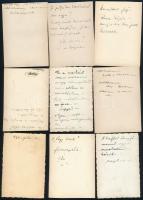 cca 1933 Fényképek Kerényi Jenő szobrász festőművész alkotásairól és ő magáról, hátuljukon feliratoz...