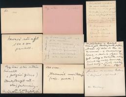 cca 1933 Fényképek Kerényi Jenő szobrász festőművész alkotásairól és ő magáról, hátuljukon feliratoz...