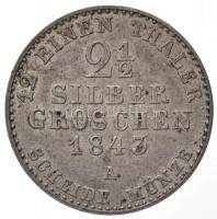 Német Államok / Poroszország 1843A 2-1/2Gr Ag "IV. Frigyes Vilmos" T:1-
German States / P...