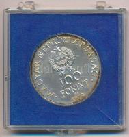 1972. 100Ft Ag "Budapest" sérült plasztiktokban T:1- patina Adamo EM40