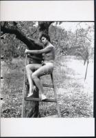 cca 1977 Tavaszi kerti munkák, 3 db szolidan erotikus fénykép, vintage negatívokról készült mai nagyítások, 25x18 cm / 3 erotic photos, 25x18 cm