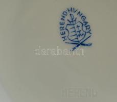 Herendi Viktória mintás bonbonier, kézzel festett, jelzett, hibátlan, m:19 cm, d:15 cm