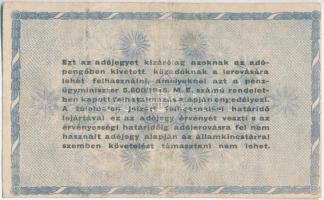 1946. 10.000.000AP vágáshiba T:III-