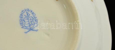Herendi Viktória mintás mokkás készlet, kézzel festett, jelzett, hibátlan