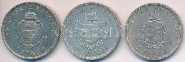 1935. 2P Ag "Pázmány" + 2P Ag "Rákóczi" + 1936. 2P Ag "Liszt Ferenc"  ...