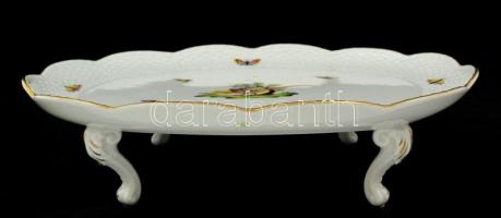 Herendi madár mintás aprósüteményes készlet, kézzel festett, jelzett (koronás), hibátlan