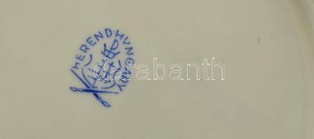 Herendi madár mintás aprósüteményes készlet, kézzel festett, jelzett (koronás), hibátlan