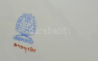 Herendi Viktória mintás, tányér, áttört díszítéses kézzel festett, jelzett, hibátlan, 23,5  cm