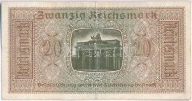 Német Harmadik Birodalom / Német megszállt területek 1940-1945. 20M T:III kis szakadás, tűly.
Germa...