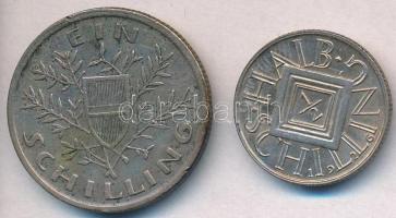 Ausztria 1925. 1Sch Ag + 1926. 1/2Sch Ag T:2,3 patina Austria 1925. 1 Schilling Ag + 1926. 1/2 Schilling Ag C:XF,F patina