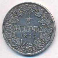 Német Államok / Bajorország 1845. 1/2G Ag "I. Lajos" T:2,2-
German States / Bavaria 1845....