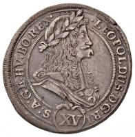 1694K-B 15kr Ag "I. Lipót" Körmöcbánya (6,21g) T:2,2- ph.  Hungary 1694K-B 15 Kreuzer Ag "Leopold I" Kremnitz (6,21g) C:XF,VF edge error Huszár: 1429., Unger II.: 1064A.