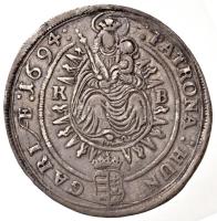 1694K-B 15kr Ag "I. Lipót" Körmöcbánya (6,21g) T:2,2- ph.  Hungary 1694K-B 15 Kreuzer Ag &...