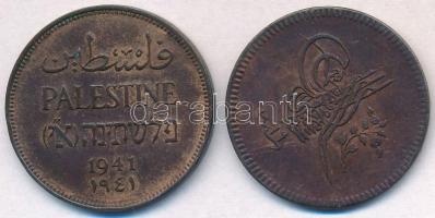 Vegyes: Palesztina 1941. 2M Br + Oszmán Birodalom 1839. (1255) 10p Cu T:2
Mixed: Palestine 1941. 2 ...