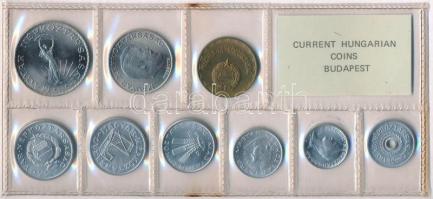 1973. 2f-10Ft (9xklf) érmés forgalmi sor fóliatokban T:1 patina Adamo FO6